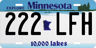 MN license plate 222LFH