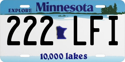 MN license plate 222LFI