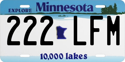 MN license plate 222LFM