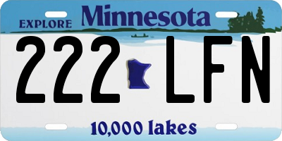MN license plate 222LFN
