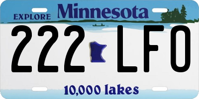 MN license plate 222LFO