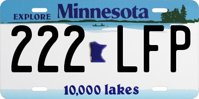 MN license plate 222LFP