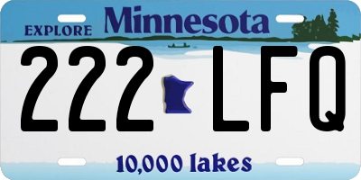 MN license plate 222LFQ