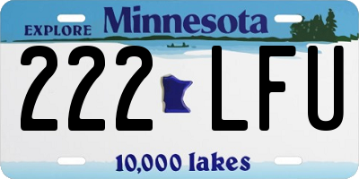MN license plate 222LFU