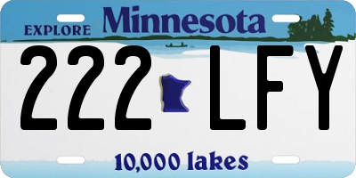 MN license plate 222LFY