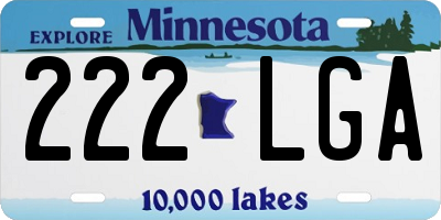 MN license plate 222LGA