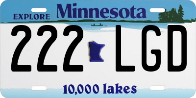 MN license plate 222LGD