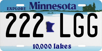 MN license plate 222LGG
