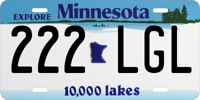 MN license plate 222LGL