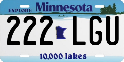 MN license plate 222LGU