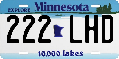 MN license plate 222LHD