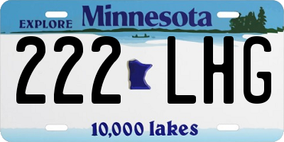 MN license plate 222LHG
