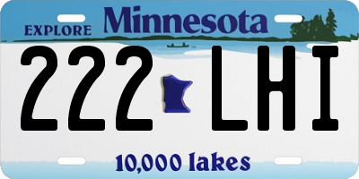 MN license plate 222LHI