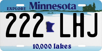 MN license plate 222LHJ