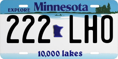 MN license plate 222LHO