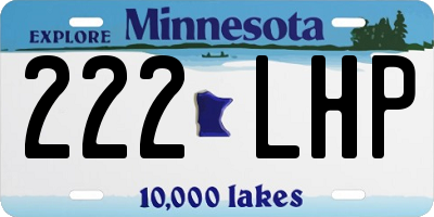 MN license plate 222LHP