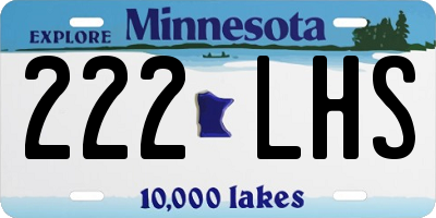 MN license plate 222LHS