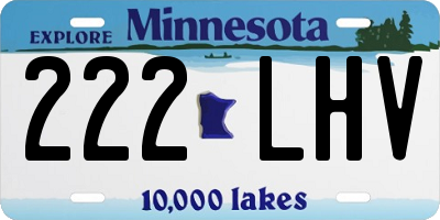 MN license plate 222LHV