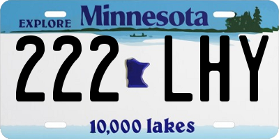 MN license plate 222LHY
