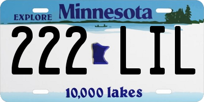 MN license plate 222LIL