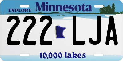 MN license plate 222LJA