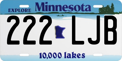 MN license plate 222LJB