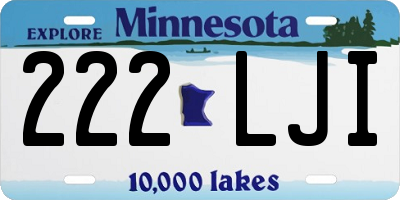 MN license plate 222LJI