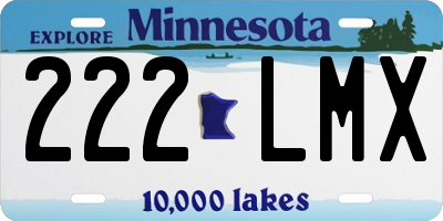 MN license plate 222LMX