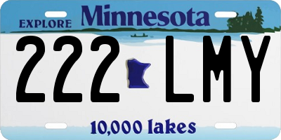 MN license plate 222LMY