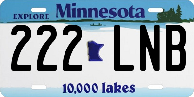 MN license plate 222LNB