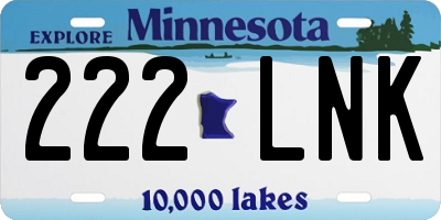 MN license plate 222LNK