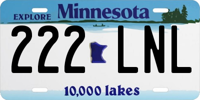 MN license plate 222LNL