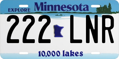 MN license plate 222LNR