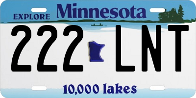 MN license plate 222LNT