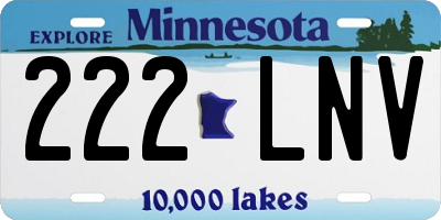 MN license plate 222LNV