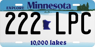MN license plate 222LPC