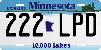 MN license plate 222LPD
