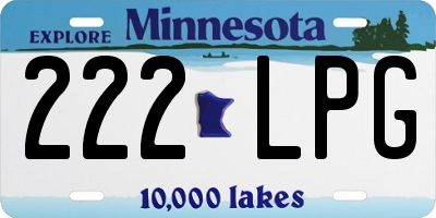 MN license plate 222LPG
