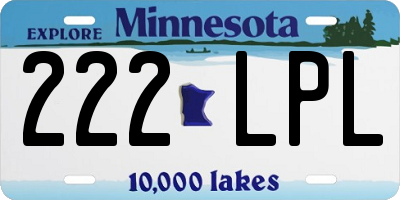 MN license plate 222LPL