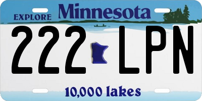 MN license plate 222LPN