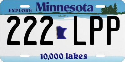 MN license plate 222LPP