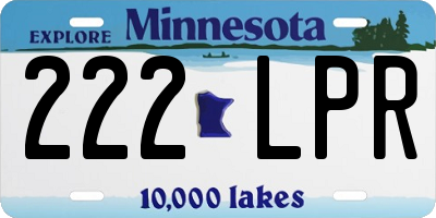 MN license plate 222LPR