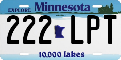 MN license plate 222LPT