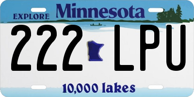 MN license plate 222LPU