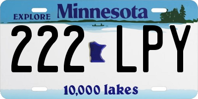 MN license plate 222LPY
