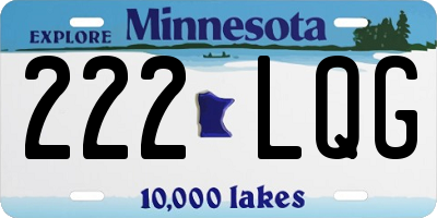 MN license plate 222LQG
