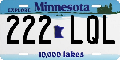 MN license plate 222LQL