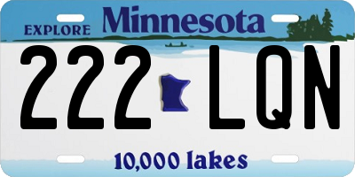 MN license plate 222LQN