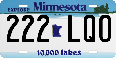 MN license plate 222LQO