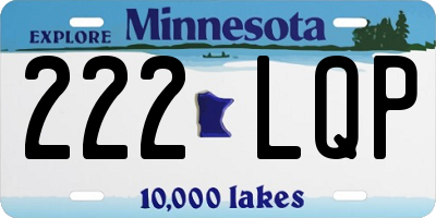 MN license plate 222LQP
